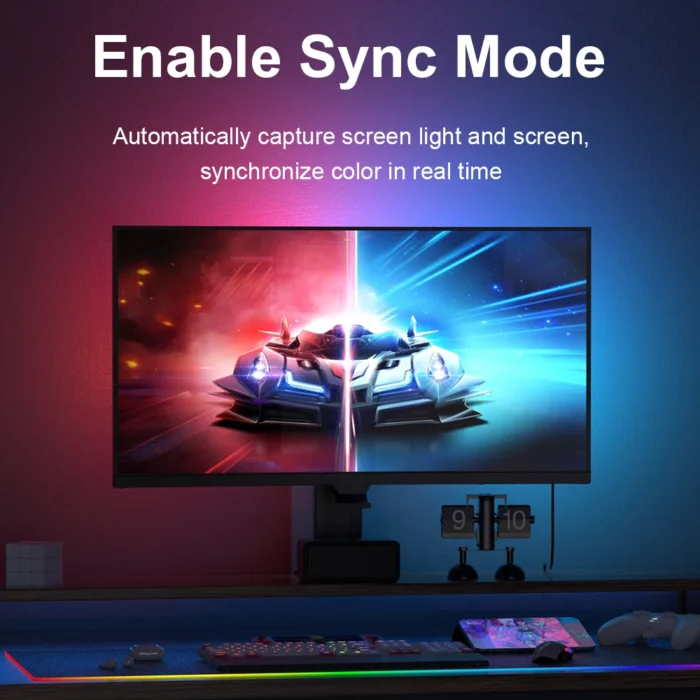 Smart Ambient Lighting PC Display Sync LED Strip PC Monitor Backlight DIY Atmosphere Light Ramadan Decor Lamp Game Holiday PC - Image 6