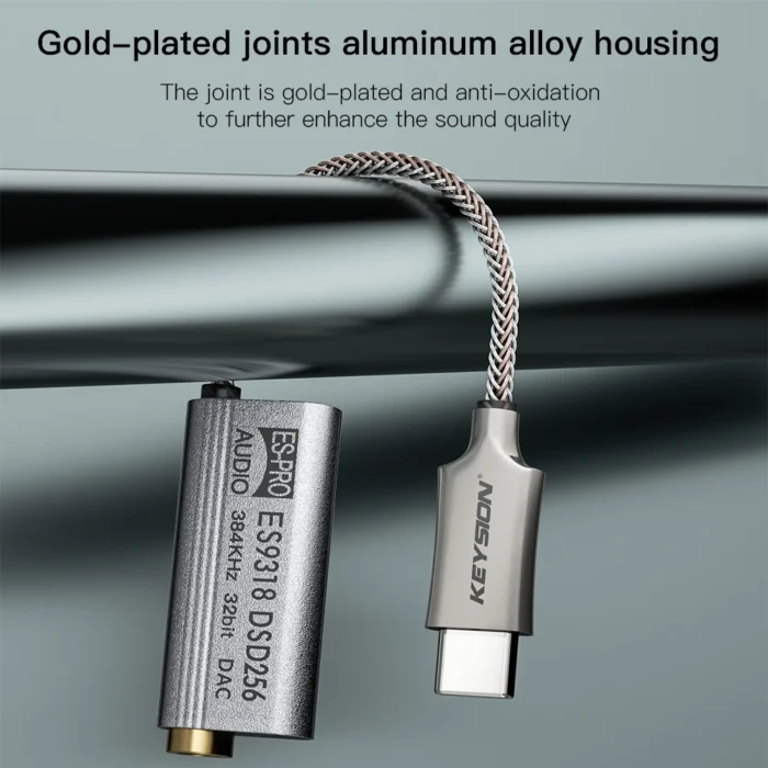 KEYSION ES9318 DSD256 HIFI DAC Headphone Amplifier USB Type C to 3.5mm Audio Adapter 32bit 384kHz Decoder for iPhone 15 Pro Max - Image 5