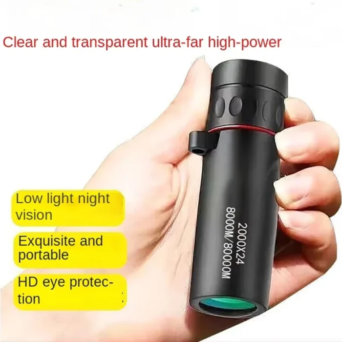 2000x24 HD Monocular Telescope Mini Portable Phone Telescope With Bracket Outdoor Camping Hunting Birdwatching Telescope - Image 5