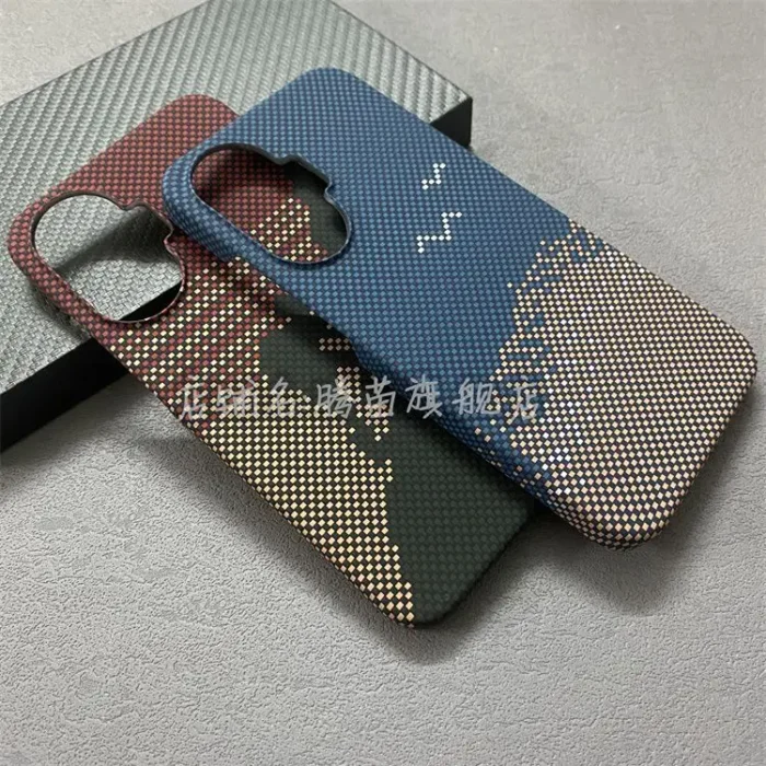 For MI POCO F7 Case Fashion Simple Gradient Carbon Fiber Texture PC Skin-friendly Anti-fall Cover For Redmi turbo4 Pro Funda - Image 6