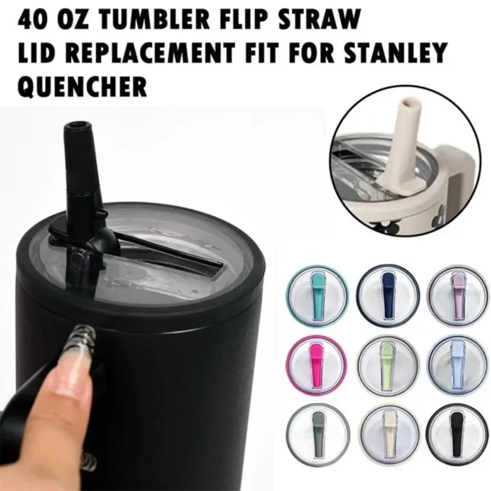 40oz for Stanley Spill-proof Cup Cover Creative Spiral Straw Cover Replaceable Environmental Protection Cup Cover Cup Accessorie - Image 3