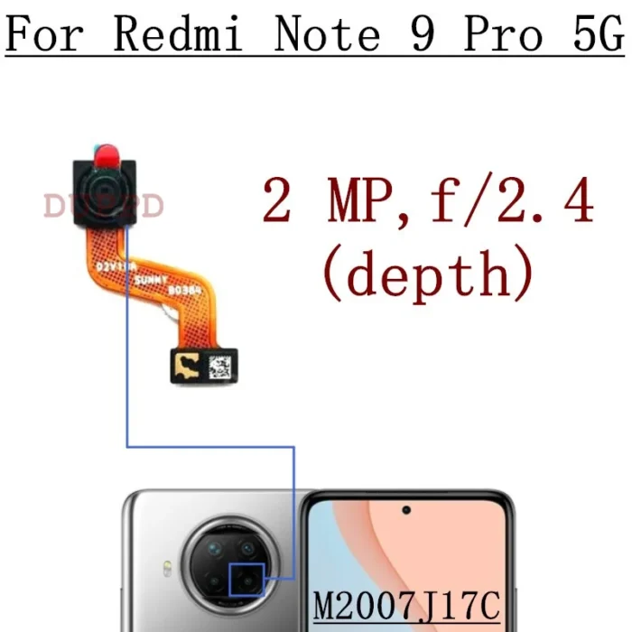 Rear Camera For Xiaomi Redmi Note 9 Pro 5G M2007J17C Main Ultrawide Macro Depth Back Front Camera Module Spare Parts - Image 4