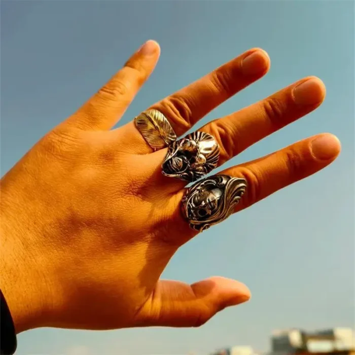 Atonement and Punishment Ring Blind Angel Carrying Shackle Original Niche Art American Retro Ring - Image 6