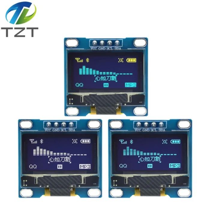 TZT ROHS Certification 0.96 inch oled IIC Serial White OLED Display Module 128X64 I2C SSD1306 12864 LCD Screen Board For Arduino - Image 5