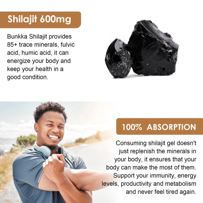 Shilajit Pure 100% Himalaya Original Himalayan Resin Brain Skin Beauty Health Hormone Balance 85+ Trace Minerals & Fulvic Acid - Image 6