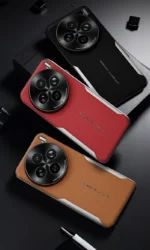 Color-blocked Plain Leather Premium Feel All-inclusive Lens Case For VIVO X200 Ultra X200s X200 Pro X100s Pro X100 Protect Cover - Image 6
