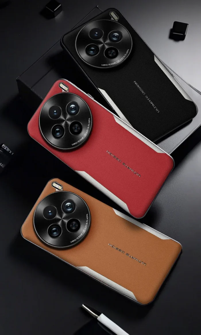 Color-blocked Plain Leather Premium Feel All-inclusive Lens Case For VIVO X200 Ultra X200s X200 Pro X100s Pro X100 Protect Cover - Image 6