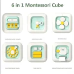 6 in 1 Montessori Educational Toys Sensory Busy Board Baby Practice Skills Drawer Cube Fidget Educational Toys for Girl Boy - Image 5