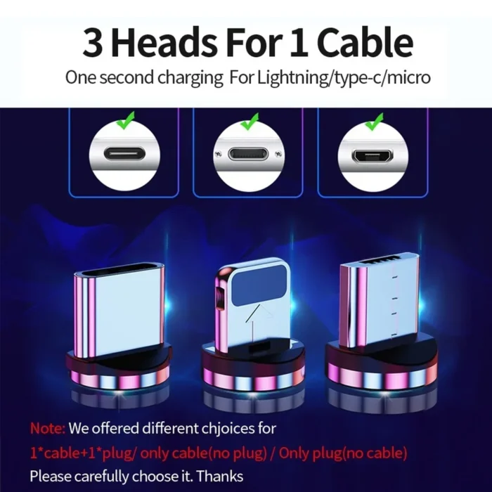 MVQF Magnetic LED Light Cable Charging Magnet Micro USB Type-C Cable LED Wire Cord Type-C Charger for Iphone Xiaomi Samsung S10 - Image 5