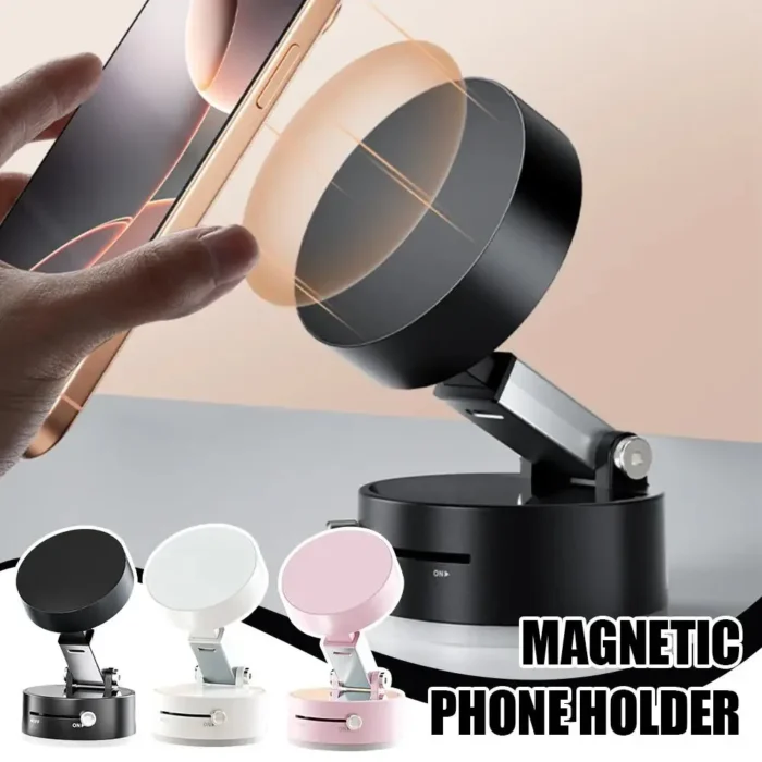 Double Sided Suction Cup Magnetic Phone Holder Lazy Multi-functional Foldable Storage Holder Vacuum Suction Phone Holder - Image 1