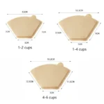 100 Pcs U Shaped Cone Coffee Filter Paper Disposable with Handle Coffee Maker Paper 1-6 Cups Unbleached Coffee Dripper Travel - Image 6