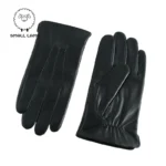 Winter Genuine Sheepskin Leather Gloves Men Warm Wool Lined Full Finger Touchscreen Outdoor Cycling Driving Motorcycle Glove - Image 2