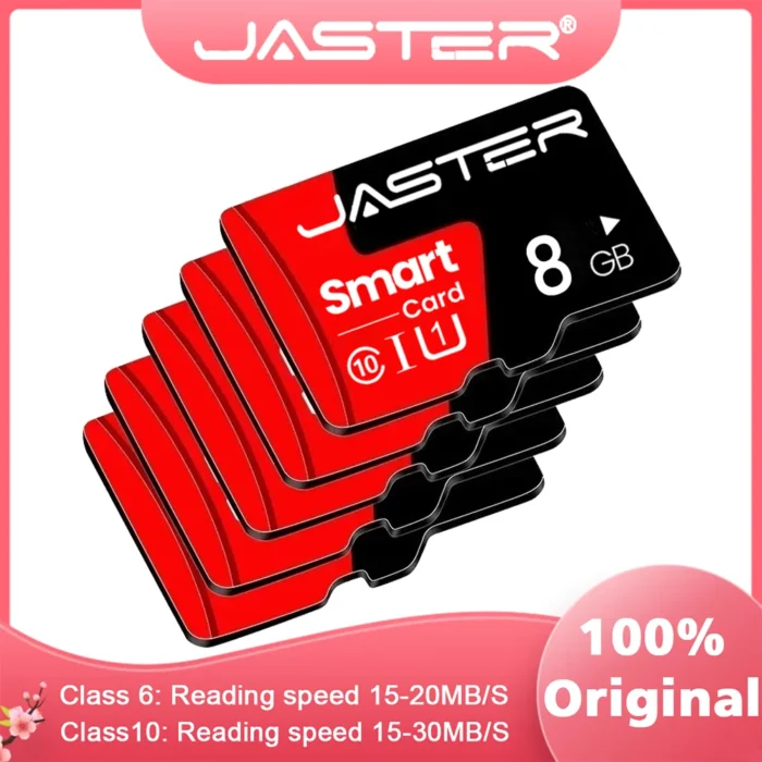 JASTER Mini SD Card 4GB 8GB 16GB Class 6 Real Capacity 32GB Memory SD Card High Speed Smart SD Card TF Red suitable for camera - Image 1