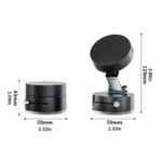Double Sided Suction Cup Magnetic Phone Holder Lazy Multi-functional Foldable Storage Holder Vacuum Suction Phone Holder - Image 6