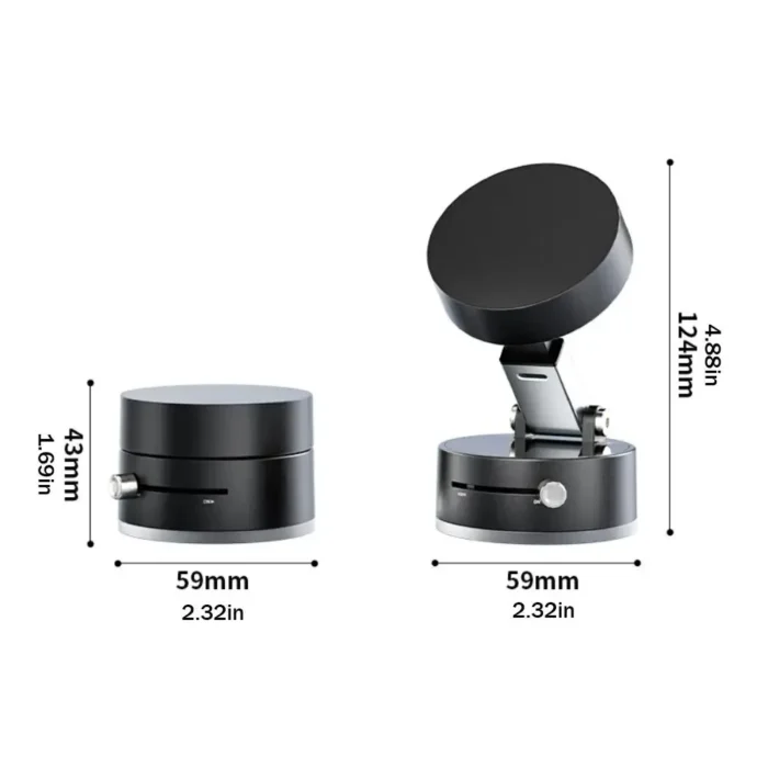 Double Sided Suction Cup Magnetic Phone Holder Lazy Multi-functional Foldable Storage Holder Vacuum Suction Phone Holder - Image 6