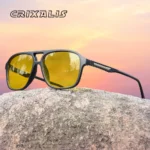 CRIXALIS Pilot Vintage Square Sunglasses Men Women Retro Driving Night Vision Sun Glasses Female Luxury Designer Shades UV400