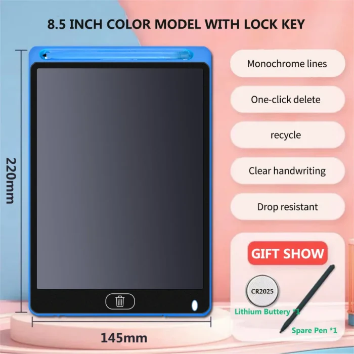 8.5 inch LCD Writing Tablet Drawing Board Kids Graffiti Sketchpad Toys Handwriting Blackboard Magic Drawing Board Toy Gift - Image 5