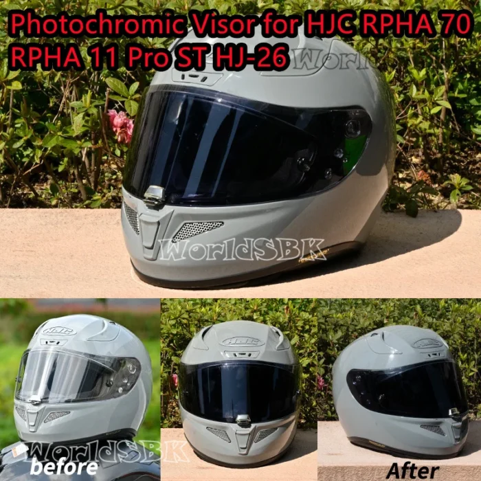 Photochromic Visor for HJC RPHA 11 PRO RPHA 70 ST HJ-26 Helmet Shield Uv Cut Casco Moto Face Shield Visera Windshield - Image 3