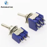 5Pcs Miniature Lever Toggle Switch Single Pole Double Throw ON-OFF-ON /ON-ON 120VAC 6A 1/4 Inch Mounting MTS-102 103 202 203 - Image 3