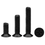 50/ 100pcs M1 M1.2 M1.4 M1.6 m1.7 M2 M2.5 Mini Small Black Steel Cross Phillips Flat Head Countersunk Head Screw - Image 5