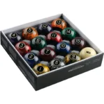 Koda Sports KBBM 2-1/4" Black Marbelite Swirl Complete Billiards & Pool Balls Set