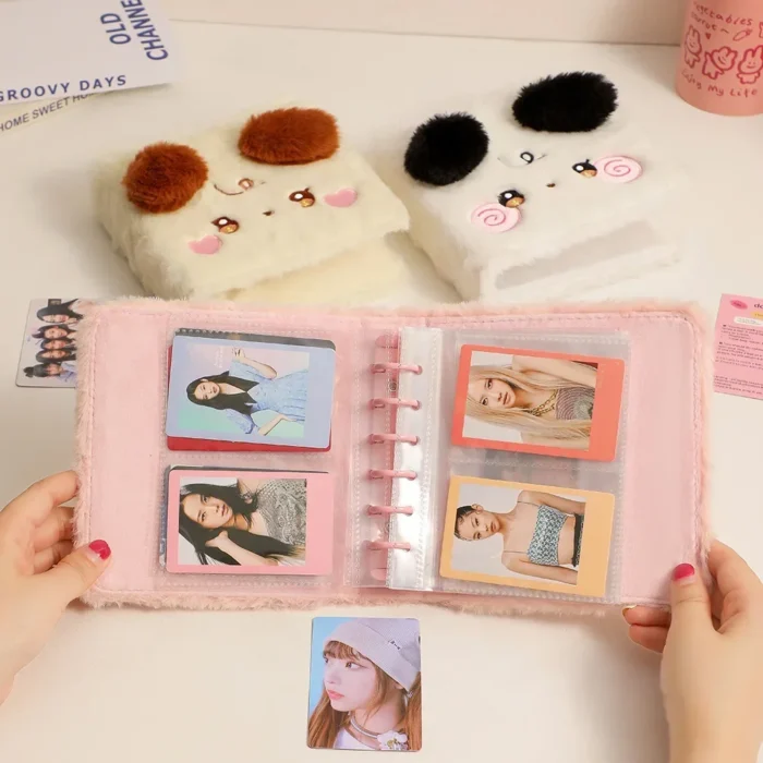 Cartoon A7 Kpop Binder Photocard Holder Plush Rabbit Photo Album Idol Photocards Collect Book Kawaii Student School Stationery - Image 3