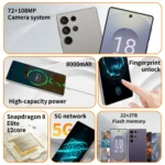 HOT 2025 new S25 Ultra original intelligent 5G dual card dual standby Android 14 system global version phones 8000mAh battery - Image 2