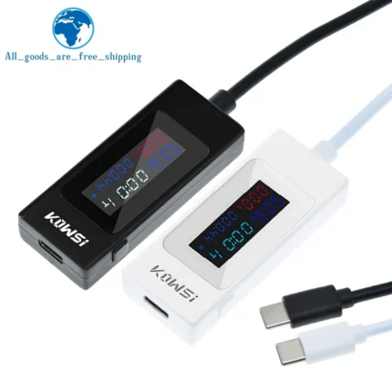 TZT 4-30V 6.5A Voltage Type-C USB-C Tester Current Meter Timing Ammeter Digital Monitor USB Charger Tester Power Meter KWS-065C