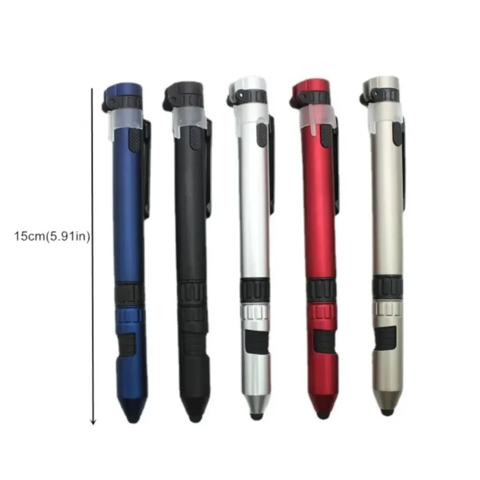 Multifunctional Pen Light Pen Outdoor Travel 6-in-1 Multi-function Tool Screwdriver Compass Touch Holder Light Pen - Image 6