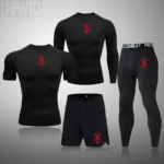 3/4PCS Tracksuit Sports Suits Gym Compression T Shirt Fitness Running Sets Jogging Sportwear Mens Sport Suit Brand Rashgard