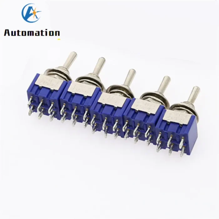 5Pcs Miniature Lever Toggle Switch Single Pole Double Throw ON-OFF-ON /ON-ON 120VAC 6A 1/4 Inch Mounting MTS-102 103 202 203 - Image 6
