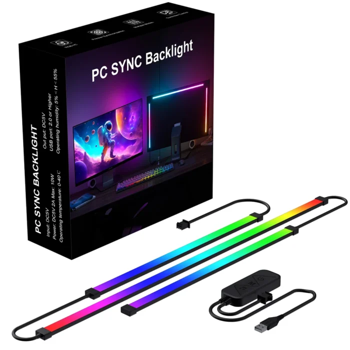 Smart Ambient Lighting PC Display Sync LED Strip PC Monitor Backlight DIY Atmosphere Light Ramadan Decor Lamp Game Holiday PC - Image 5
