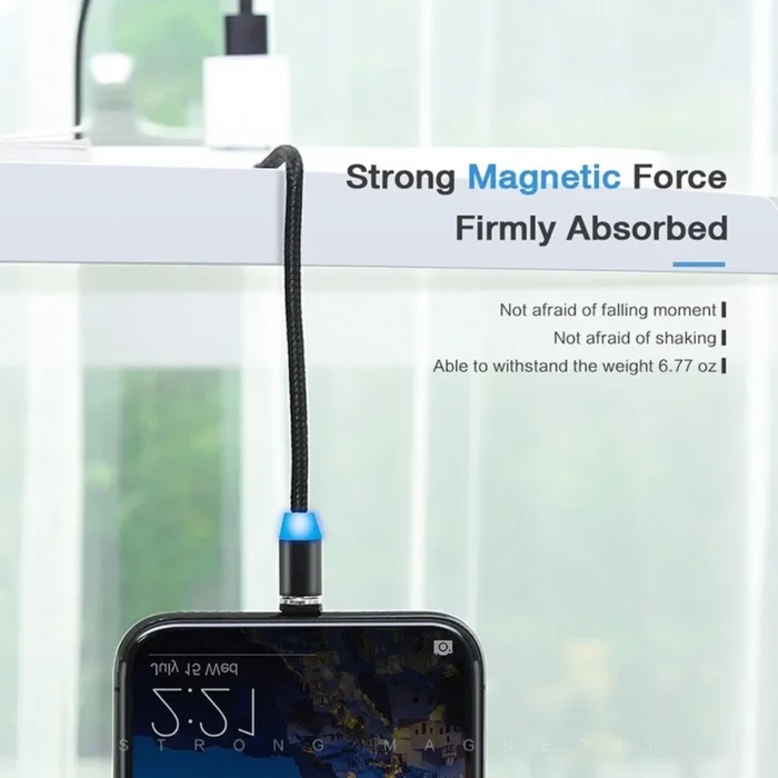 MVQF Magnetic LED Light Cable Charging Magnet Micro USB Type-C Cable LED Wire Cord Type-C Charger for Iphone Xiaomi Samsung S10 - Image 6