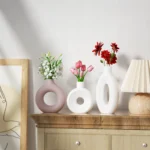 Scandinavian Circle Vase Silicone Mold Oval Circle Striped Ins Style Large Ornaments Donut Flower Arrangement Vase Making Moulds - Image 4