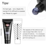 MEET ACROSS 20ml Extension Nail Gel Polish Glitter Vernis Semis Permanent UV Gel For Manicure Nail Art Prolong Construction Gel - Image 6