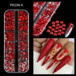 12Grid/box Gold Silver Half Round Caviar Bead Nail Charms 1/2/3/5mm Flatback Round Steel Nail Bead Micro Ball Manicure Bead - Image 4