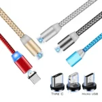 MVQF Magnetic LED Light Cable Charging Magnet Micro USB Type-C Cable LED Wire Cord Type-C Charger for Iphone Xiaomi Samsung S10 - Image 4