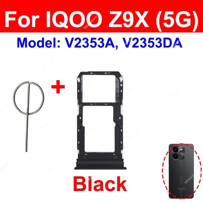 For Vivo IQOO Z9 Z9 Turbo Z9X 5G SIM Card Tray Holder Sim Card Slot Socket Replacement - Image 4
