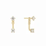 4PCS Stainless Steel Circle Huggie Hoop Earrings Set for Women Gold Color Unique Zircon Flower Stud Earring Piercing Jewelry - Image 5