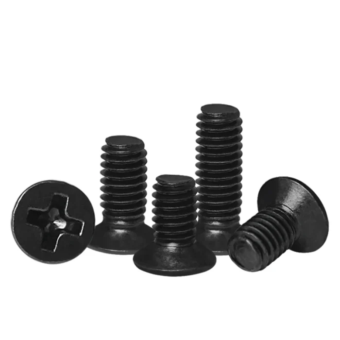 50/ 100pcs M1 M1.2 M1.4 M1.6 m1.7 M2 M2.5 Mini Small Black Steel Cross Phillips Flat Head Countersunk Head Screw - Image 3