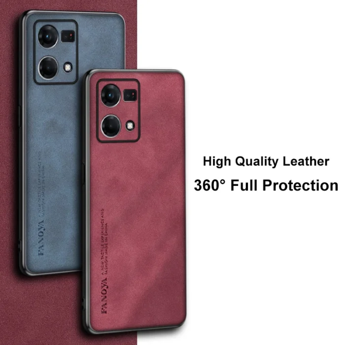 Luxury PU Leather Case For OPPO Reno 8 Pro Plus 7 4G 7 Lite 7Z 8Z 5G Cover Matte Silicone Protection Phone Case For OPPO F21 Pro - Image 3