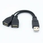 1 Male Plug To 2 Female Socket USB 2.0 Extension Line Data Cable Power Adapter Converter Splitter USB 2.0 Cable 15/30cm - Image 2