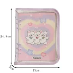Kawaii A5 Zipper Binder Collect Book PVC Refill Organizer DIY Journal Dairy Transparent Kpop Idol Photo Album Holder Stationery - Image 6