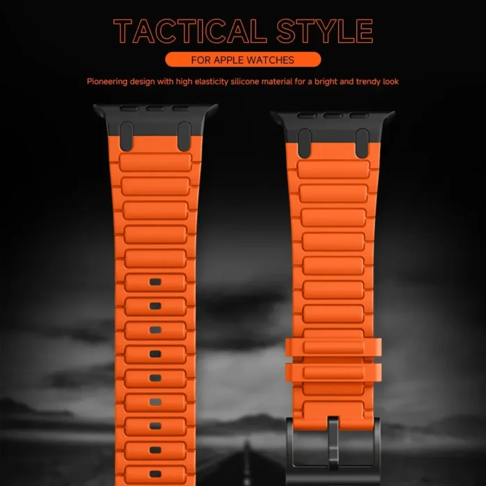 Silicone strap for Apple Watch Band Ultra 2 49mm 46mm 44mm 40mm 45mm 41mm 38mm 44mm for iwatch series 10 9 8 7 6 5 4 3 2 1se - Image 6