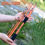 BAKAWA Casting Spinning Fishing Rods 1.8M 2.1M 4 Section UltraLight Travel Portable Lure Feeder Pole Pesca EVA Handle Tackle - Image 2