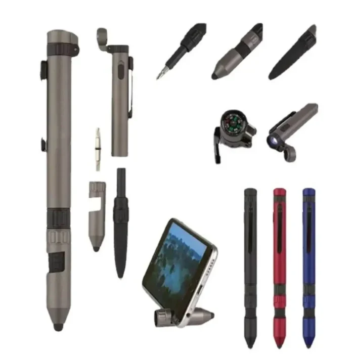 Multifunctional Pen Light Pen Outdoor Travel 6-in-1 Multi-function Tool Screwdriver Compass Touch Holder Light Pen - Image 5