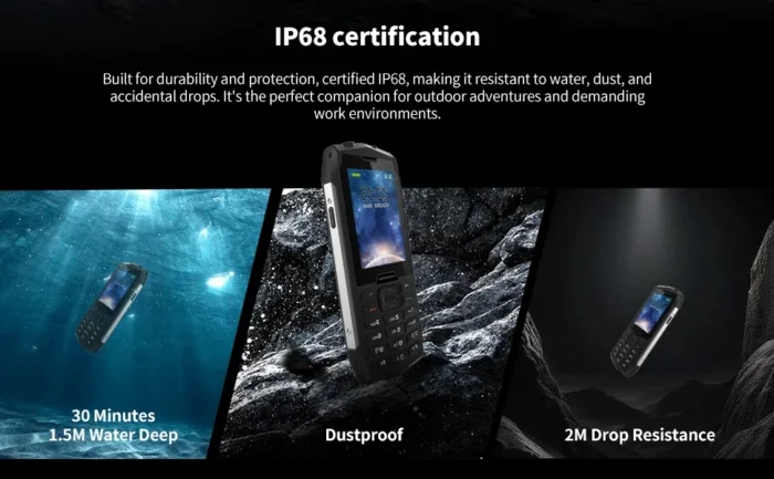 HAMTOD H3 Rugged Phone 2.8 inch HD Screen Quad-core 2000mAh Battery 0.3MP Camera 4G VoLTE - Image 5