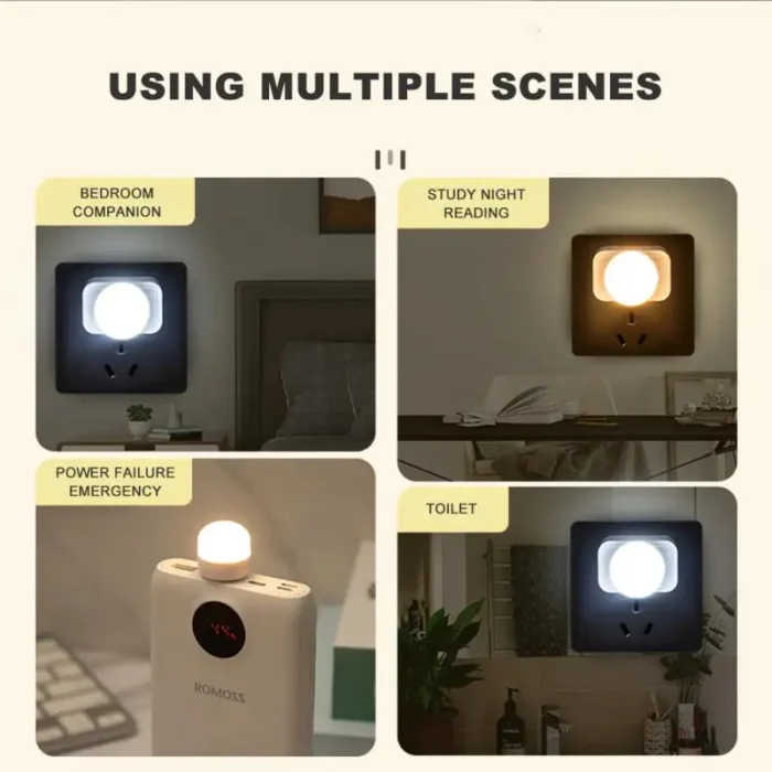 USB Book Lights USB Night Light Mini LED Night Light USB Plug Lamp Power Bank Charging Small Round Reading Eye Protection - Image 6