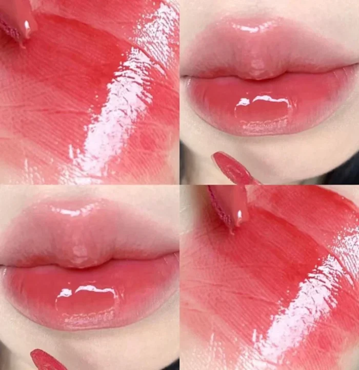 Water Mirror Lipstick Kit Moisturizing Lasting Non-stick Cup Lip Glaze Bubble Bear Liquid Lipsticks Women Lip Korean Makeup Sets - Image 5