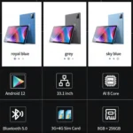 BDF P60 Tablet Pc 10.1 Inch 8GB RAM 256GB ROM Android 12 Octa Core 3G 4G LTE Double SIM Cards Global Version Google Tablets - Image 5